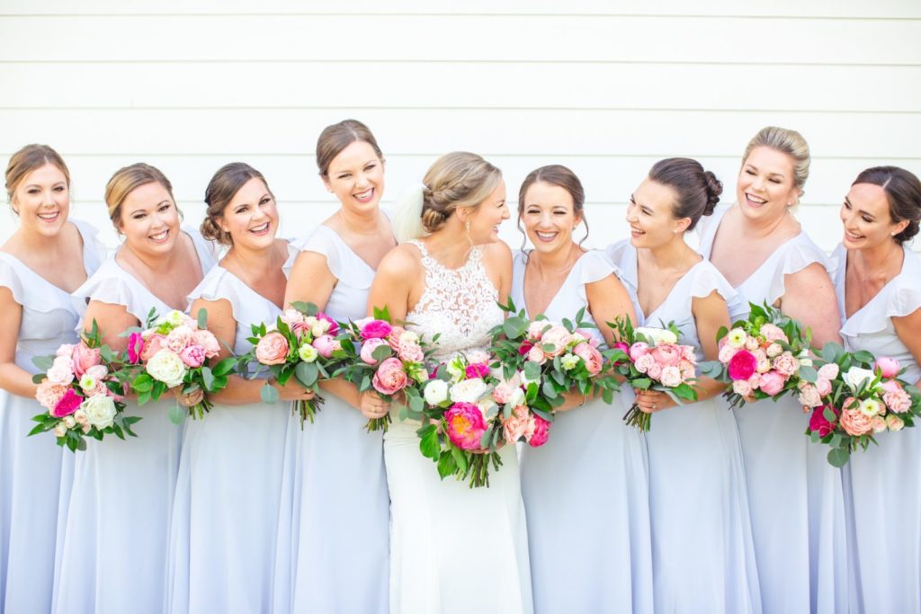 soft wedding colors for bridesmaids
